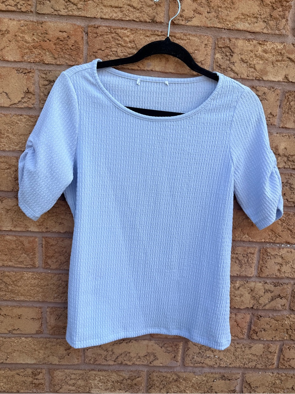 💫10/$25 • Classic Light Blue Women's Textured Knit Top
